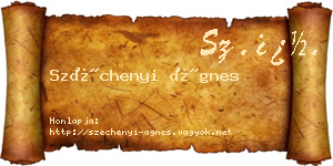 Széchenyi Ágnes névjegykártya