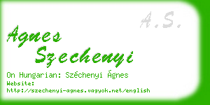 agnes szechenyi business card